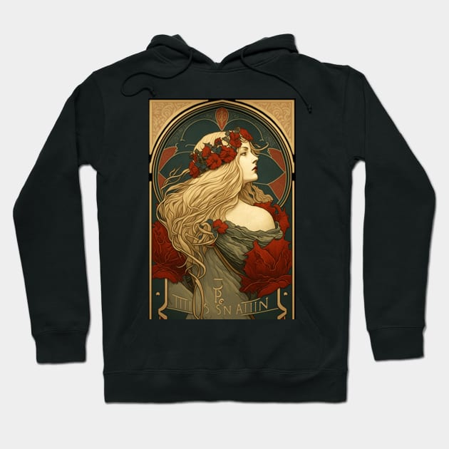 Medieval Beauty Hoodie by ArtNouveauChic